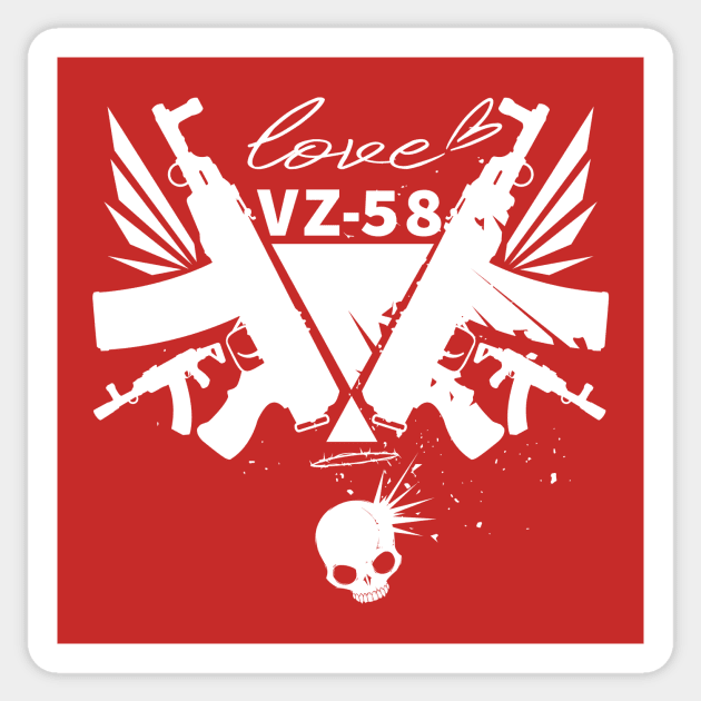 White wings Assault rifle VZ-58 Sticker by YujiVI